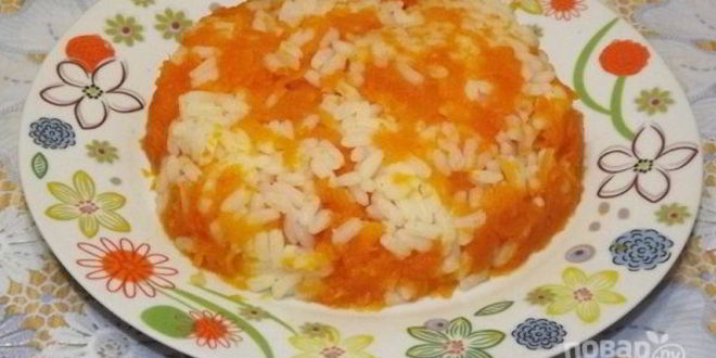 Рецепт рисовой каши с тыквой на воде