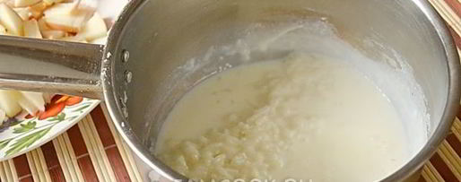 Шаг 4: рисовой каши с яблоками