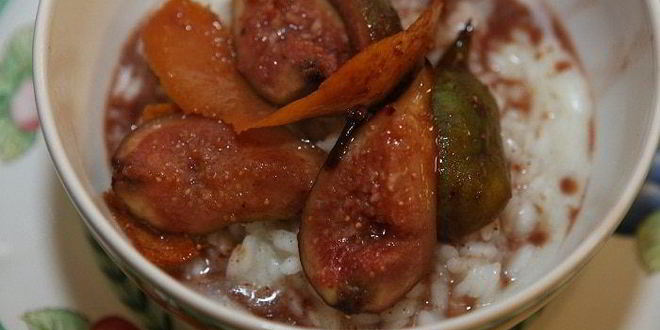 Рецепт рисовой каши со свежим инжиром и пряностями