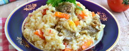 Шаг 6: рисовой каши со свининой и овощами в мультиварке