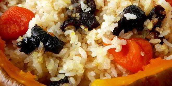 Рецепт сладкой рисовой каши в тыкве