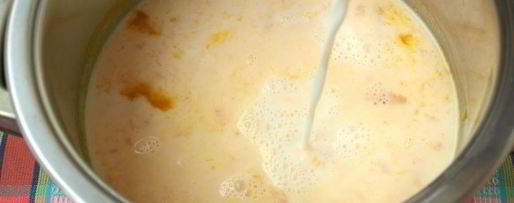 Шаг 3: тыквенно-рисовой каша на молоке