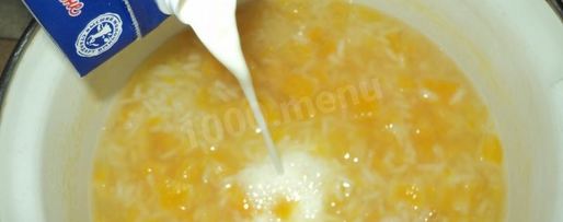 Шаг 3: тыквенной каши с рисом на молоке