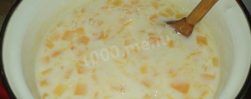 Шаг 5: тыквенной каши с рисом на молоке