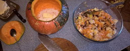 Шаг 1: запеченной каши в тыкве с фруктами райское наслаждение