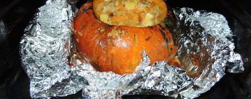 Шаг 3: запеченной каши в тыкве с фруктами райское наслаждение