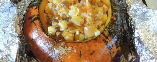 Шаг 4: запеченной каши в тыкве с фруктами райское наслаждение