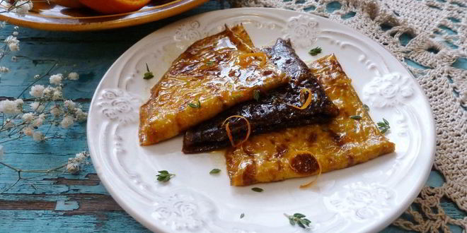 Рецепт блинчиков с цитрусовым сиропом