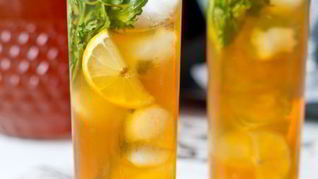 Рецепт Ледяного чая с имбирем, лимоном и мятой