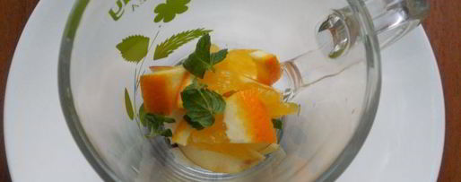 Шаг 1: яблочно-цитрусового чай с мятой