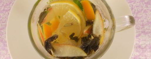 Шаг 2: яблочно-цитрусового чай с мятой