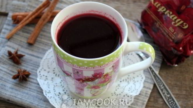Рецепт Безалкогольного глинтвейна из каркаде