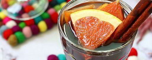 Шаг 5: глинтвейна с грейпфрутом и яблоком