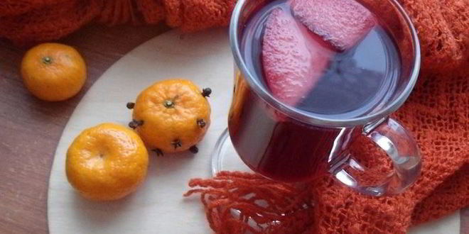 Рецепт глинтвейна с мандаринами на ягодном соке