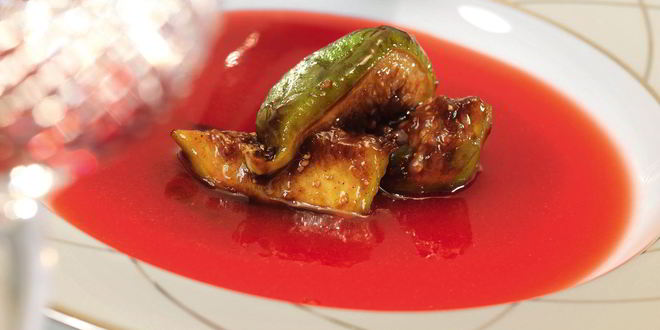 Рецепт киселя из клюквы с обжаренным инжиром