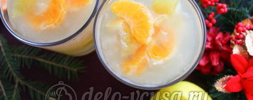 Шаг 5: киселя из мандаринов и яблок