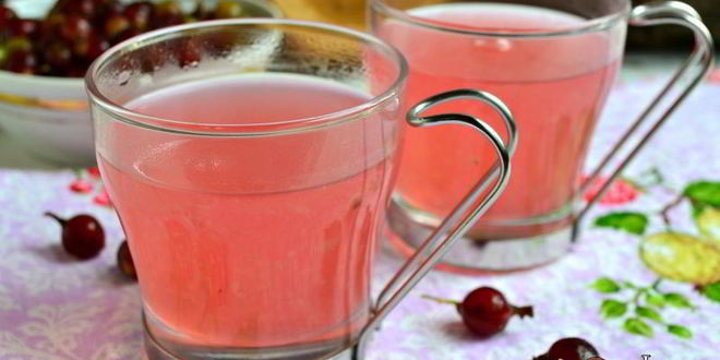 Рецепт киселя из розового крыжовника