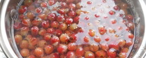 Шаг 1: киселя из розового крыжовника