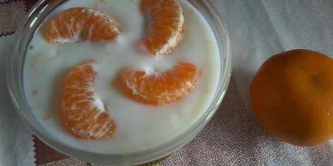 Рецепт киселя молочного с мандаринами