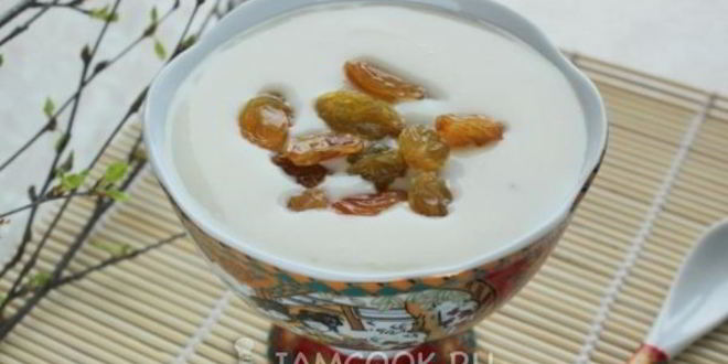 Рецепт молочного киселя с изюмом