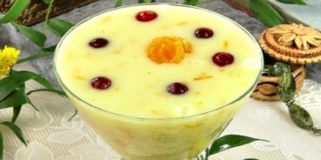 Рецепт молочного киселя с мандаринами