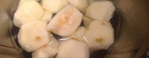 Шаг 1: яблочно-молочного кисель