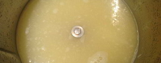 Шаг 2: яблочно-молочного кисель