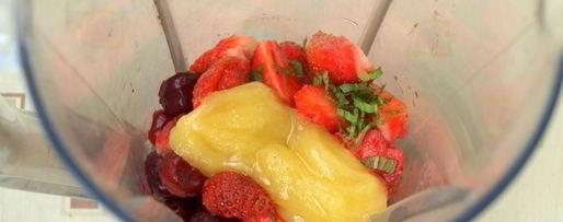 Шаг 1: клубнично-вишневого коктейль