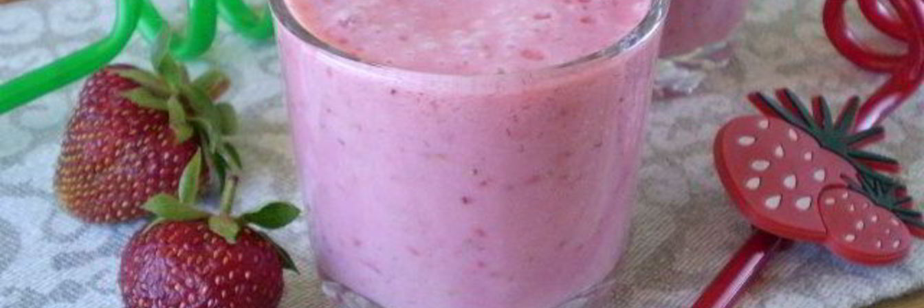 Рецепт Клубничного коктейля в блендере