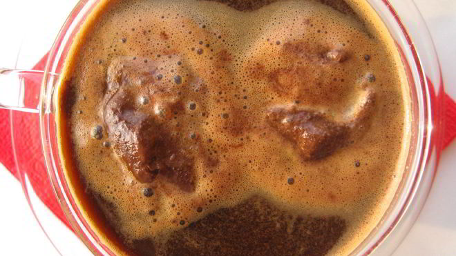 Рецепт Кофе гляссе с шоколадным шербетом