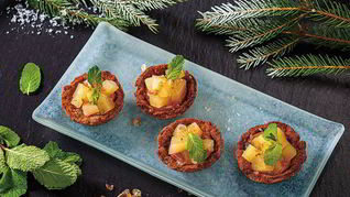 Рецепт Корзиночек с кофе и ананасами