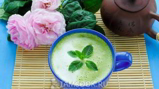 Рецепт Латте с чаем маття и белым шоколадом