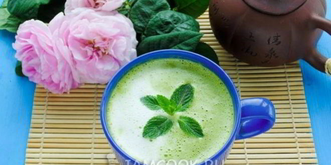 Рецепт латте с чаем маття и белым шоколадом