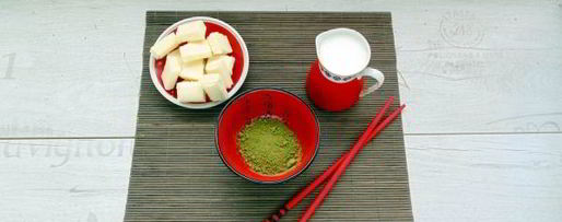 Шаг 4: латте с чаем маття и белым шоколадом