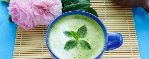 Шаг 13: латте с чаем маття и белым шоколадом