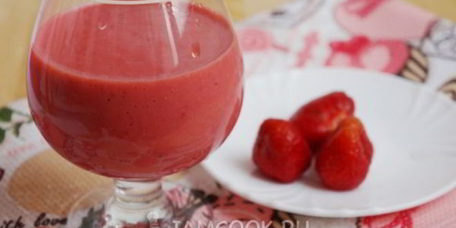 Рецепт коктейля со сливками и клубникой