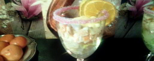 Шаг 6: коктейля из морепродуктов с розовым соусом