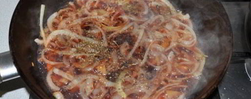 Шаг 3: говяжьей печени с вином и луком