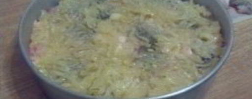 Шаг 8: линя, тушеного с вином и шампиньонами