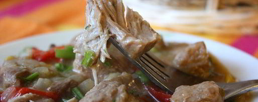 Шаг 6: свинины, тушеной с вином и перцем