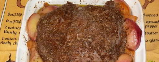 Шаг 4: запеченной телятины с вином и персиками