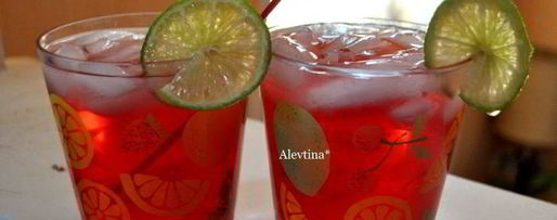 Шаг 2: клюквенно-малинового коктейль