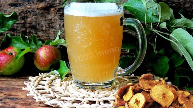 Рецепт Кваса из сушеных яблок