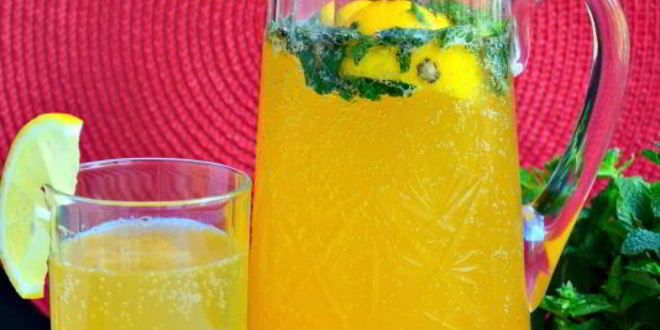Рецепт абрикосового лимонада с мятой