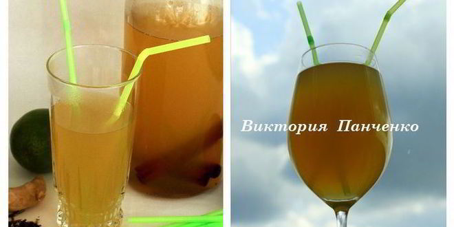 Рецепт имбирно-лаймового лимонад на основе зеленого чая