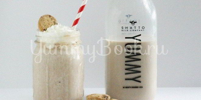 Рецепт коктейля молочного с кусочками фруктов и шоколада