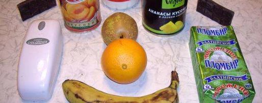 Шаг 5: коктейля молочного с кусочками фруктов и шоколада