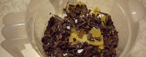 Шаг 14: коктейля молочного с кусочками фруктов и шоколада