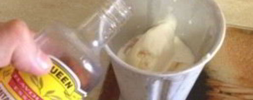 Шаг 3: коктейля молочного с мороженым и бананом