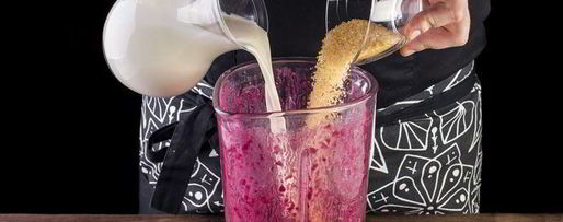 Шаг 3: молочного коктейля с черничным нектаром